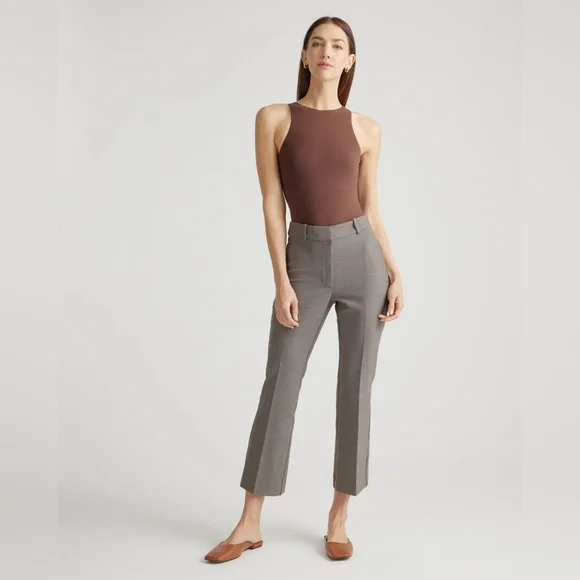 NEW Quince Second Skin High Neck Bodysuit Cocoa S - Picture 5 of 6